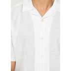 Only & Sons White Linen Shortsleeve Shirt