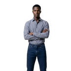 Armani Exchange Blue Polyester Dress Shirt