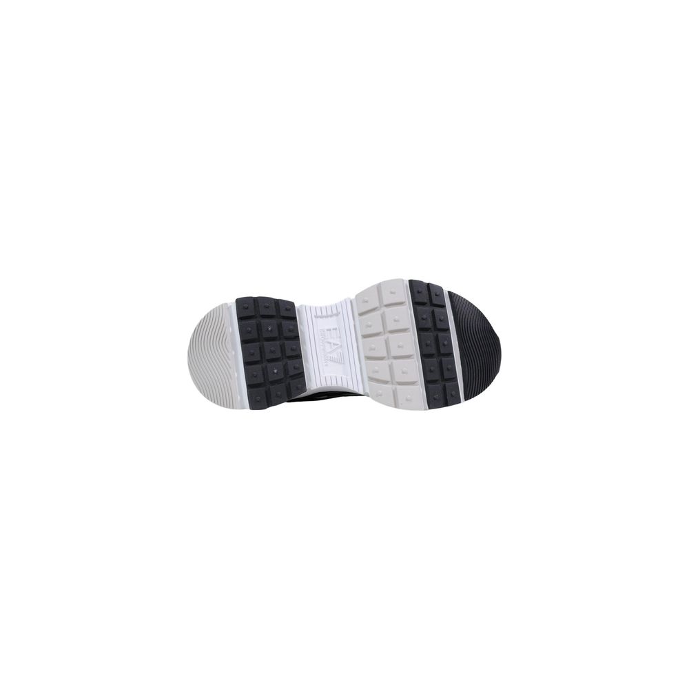 EA7 Emporio Armani Black And White Polyester Athletic Sneakers