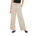 Only Cream Cotton Flared Pants