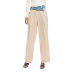 Desigual Beige Viscose Flared Pants