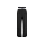 Karl Lagerfeld Black Polyester Casual Pants