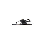 Liu Jo Black Leather Flat Sandals