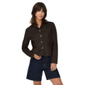 Jacqueline De Yong Brown Polyester Full-Length Jacket