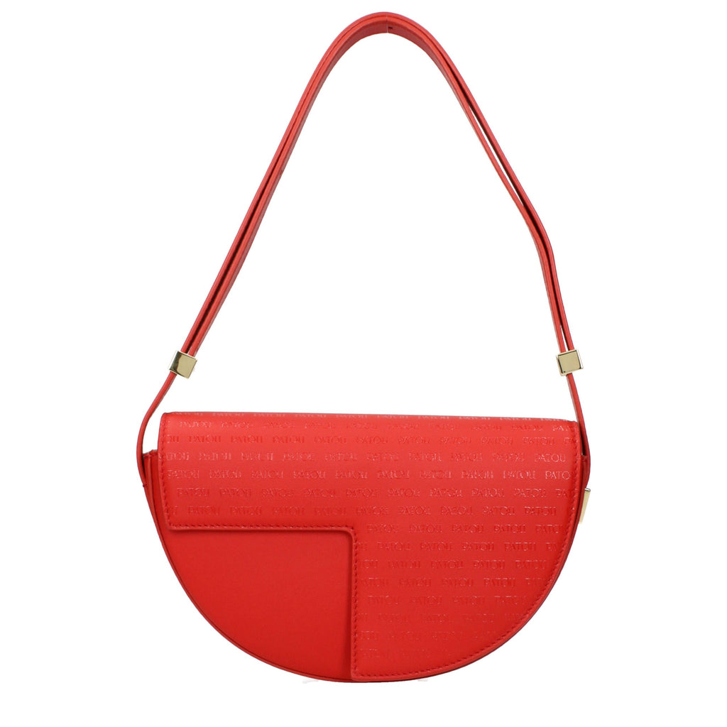 Patou Red Leather Shoulder Bag