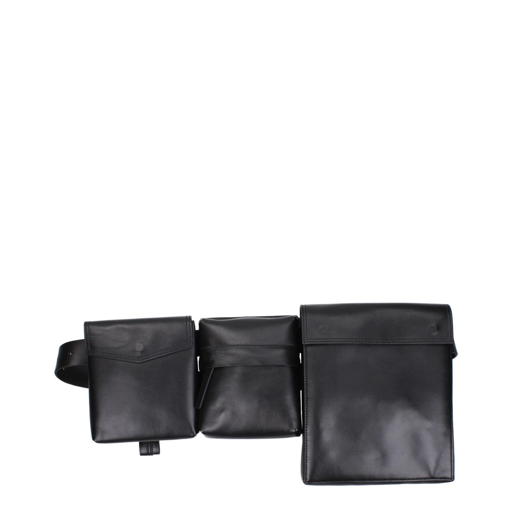 The Attico Black Leather Backpack