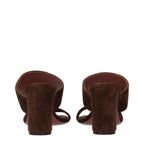 Paris Texas Brown Leather Platform Sandals