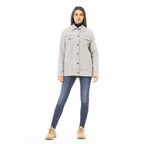 Jacob Cohen Gray Cotton Women Jacket - Eljoys Fashion 
