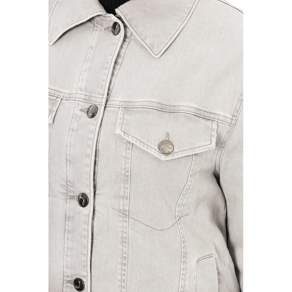 Jacob Cohen Gray Cotton Women Jacket - Eljoys Fashion 