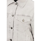 Jacob Cohen Gray Cotton Women Jacket - Eljoys Fashion 