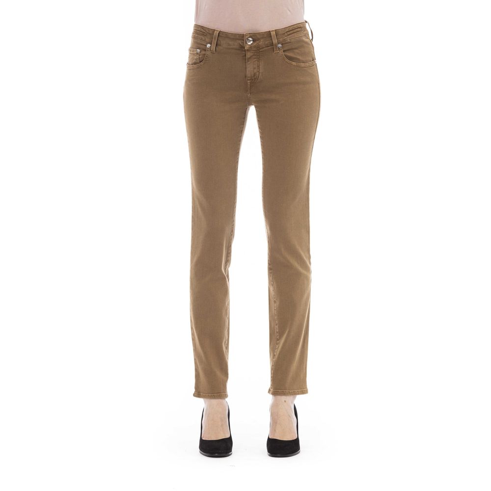Jacob Cohen Beige Cotton Women Jeans - Eljoys Fashion 