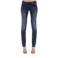 Jacob Cohen blue cotton women's jeans with classic five-pocket design and slim fit, displayed on a neutral background.