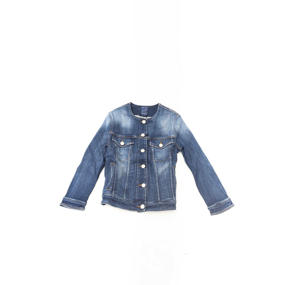 Jacob Cohen Blue Cotton Women Jacket - Eljoys Fashion 