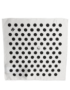 Dolce & Gabbana White Black Polka Dot Square Foulard Scarf - Eljoys Fashion 
