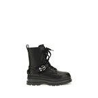 PINKO Black Calf Leather Bos Taurus Lace-Up Boots