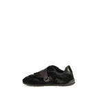 PINKO Black Suede Leather Athletic Sneakers