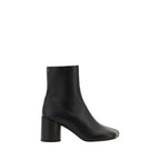 MM6 Black Lamb Ovis Aries Ankle Boots
