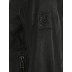 Belstaff Black Lamb Ovis Aries Leather Jacket