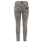 Philipp Plein Grey Cotton Women Jeans