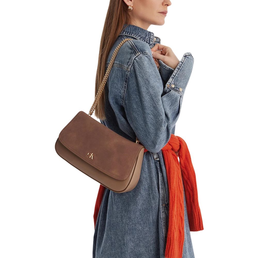Calvin Klein Beige Polyethylene Handbag - Eljoys Fashion 