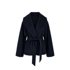 Max Mara Blue Virgin Wool Coat