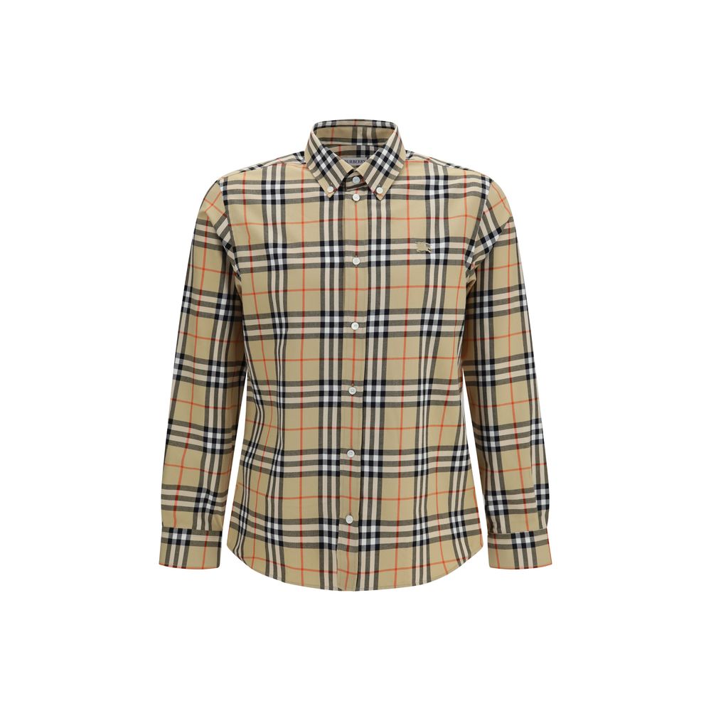 Burberry Beige Cotton Pattern Shirt - Eljoys Fashion 