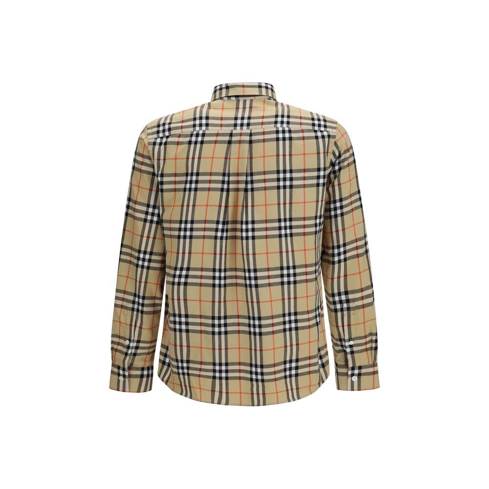Burberry Beige Cotton Pattern Shirt - Eljoys Fashion 