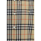 Burberry Beige Cotton Pattern Shirt - Eljoys Fashion 