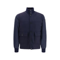 Moncler Blue Wool Oves Aries Shell Jacket
