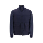 Moncler Blue Wool Oves Aries Shell Jacket