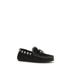 Isabel Marant Black Calf Leather Bos Taurus Slip-On Loafers