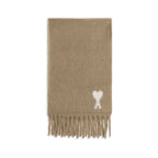 Ami Paris Beige Alpaca Vicugna Pacos Scarf