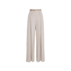 Max Mara Beige Elastane Casual Pants
