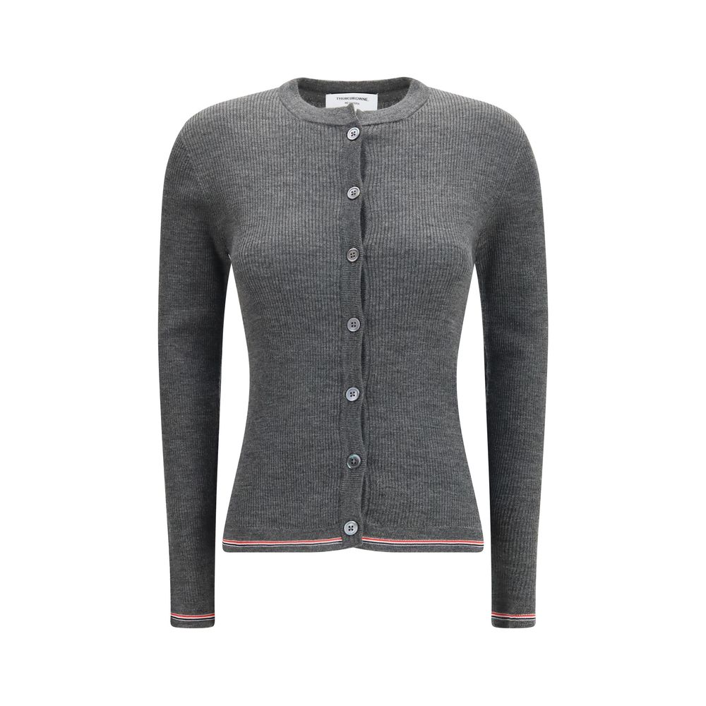 Thom Browne Gray Wool Oves Aries Cardigan - Eljoys Fashion 