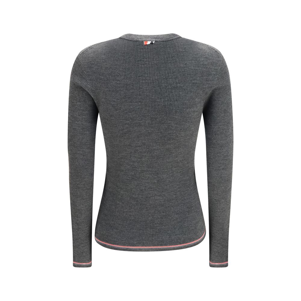 Thom Browne Gray Wool Oves Aries Cardigan - Eljoys Fashion 