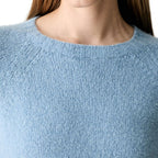 Max Mara Blue Alpaca Leather Sweatshirt
