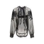 Ermanno Scervino Black Silk Blouse