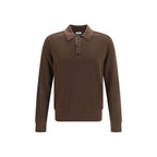 Burberry Brown Wool Oves Aries Dress Shirt