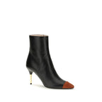 Valentino Garavani Black Calf Leather Bos Taurus Ankle Boots