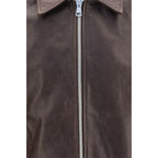 Our Legacy Brown Calf Leather Bos Taurus Leather Jacket