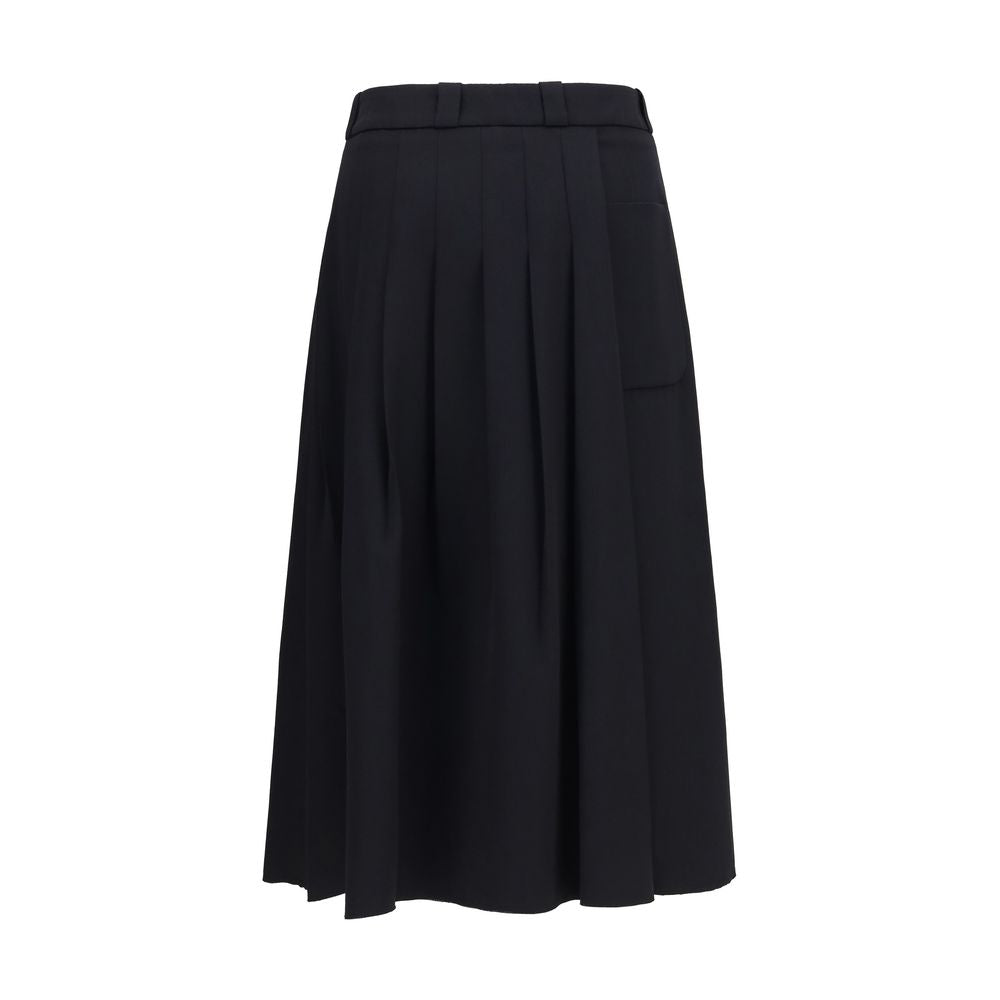 Our Legacy Black Wool Oves Aries Midi Skirt
