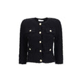 Balmain Black Viscose Shell Jacket