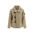 Stone Island Beige Wool Oves Aries Full-Length Jacket