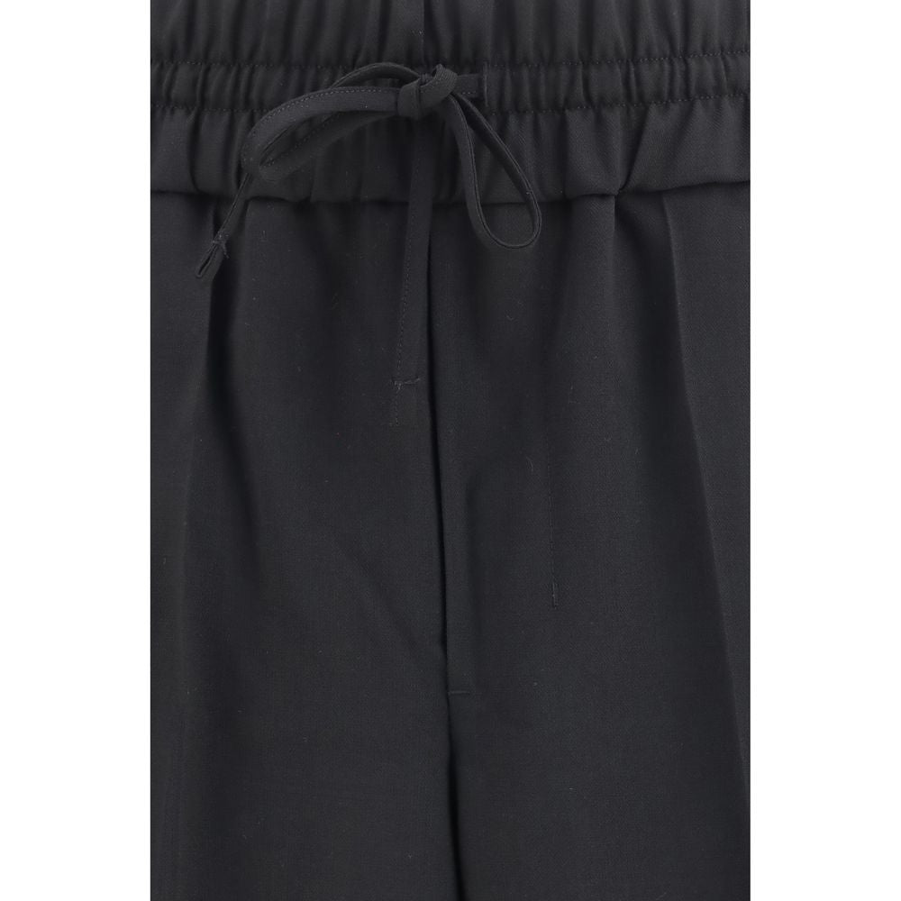 Ami Paris Black Wool Oves Aries Casual Pants