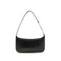 Tom Ford Bos Taurus shoulder bag made of black calf leather with sleek design and silver hardware.