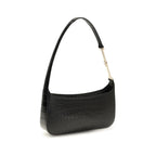 Tom Ford Black Calf Leather Bos Taurus Shoulder Bag showing sleek leather texture and elegant design.