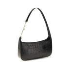 Tom Ford Black Calf Leather Bos Taurus Shoulder Bag with sleek design and subtle branding, showcasing the luxurious leather texture.