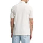 Armani Exchange White Cotton Polo Shirt - Eljoys Fashion 