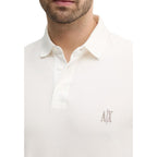 Armani Exchange White Cotton Polo Shirt - Eljoys Fashion 