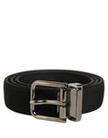 Dolce & Gabbana Black Classic Leather Silver Tone Buckle Belt - Eljoys Fashion 